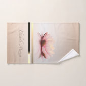 Elegant Lotus Stripes Bad Handdoek (Handdoek)