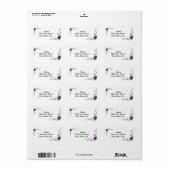 Elegant Lotus Tattoo als Adresetiketten Etiket (Full Sheet)