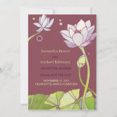 Elegant Lotus Wedding Save the Date Invitations (Voorkant)