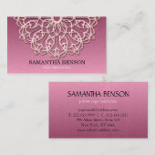 Elegant Lotus Yoga Instructor Visitekaartje (Voorkant / Achterkant)