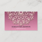 Elegant Lotus Yoga Instructor Visitekaartje (Voorkant)