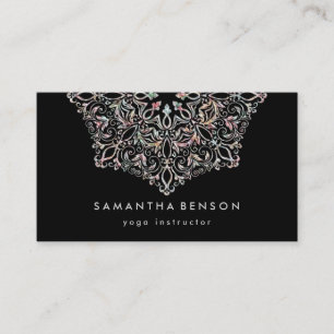 Elegant Lotusbloem Logo Yoga Visitekaartje