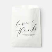 Elegant Love and Bedankt Handwrite Script Wedding Bedankzakje (Voorkant)