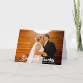 Elegant Love and Bedankt Modern Wedding Photo (Voorkant)