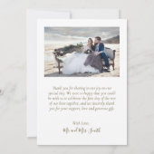 Elegant Love and Bedankt Script 4 Photo Wedding (Achterkant)