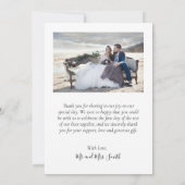 Elegant Love and Bedankt Script 4 Photo Wedding (Achterkant)
