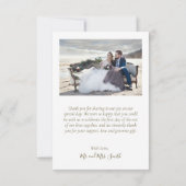 Elegant Love and Bedankt Script 4 Photo Wedding (Achterkant)