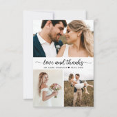 Elegant Love and Bedankt Script Collage Wedding (Voorkant)