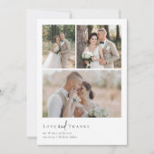 Elegant Love and Bedankt Script Photo Wedding (Voorkant)