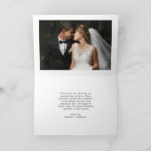 Elegant Love and Bedankt Script Photo Wedding (Binnen)
