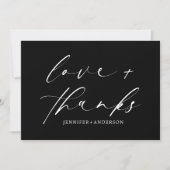 Elegant Love and Bedankt Script Photo Wedding (Voorkant)