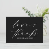 Elegant Love and Bedankt Script Photo Wedding (Staand voorkant)
