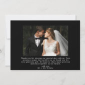 Elegant Love and Bedankt Script Photo Wedding (Achterkant)