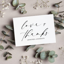 Elegant Love and Bedankt Script Wedding QR Code