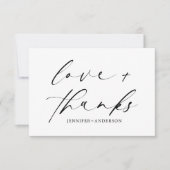 Elegant Love and Bedankt Script Wedding QR Code (Voorkant)