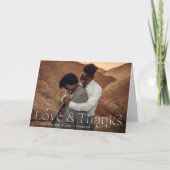 Elegant Love and Bedankt Wedding Photo (Voorkant)