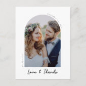 Elegant Love & Bedankt Photo Weddenschap Hartelijk Briefkaart (Voorkant)