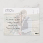 Elegant Love & Bedankt Photo Weddenschap Hartelijk Briefkaart (Achterkant)