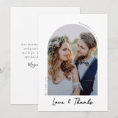 Elegant Love & Bedankt Photo Wedding (Voorkant / Achterkant)