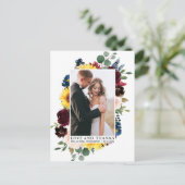 Elegant Love Bedankt Waterverf Gemengd Floral Briefkaart (Staand voorkant)