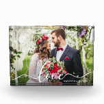 Elegant Love Bride Groom Wedding Photo Block Fotoblokken<br><div class="desc">Elegant Love Wedding Bride and Groom Photo Block</div>