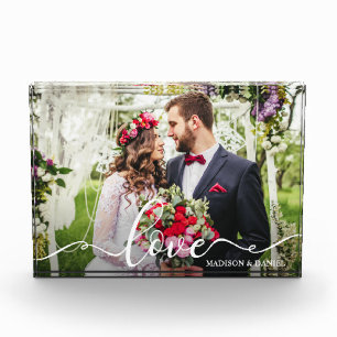 Elegant Love Bride Groom Wedding Photo Block Fotoblokken