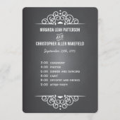 Elegant Love Chalkboard Programme | Menu-kaart Programmakaart (Voorkant)