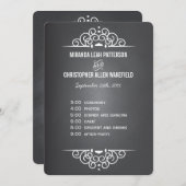 Elegant Love Chalkboard Programme | Menu-kaart Programmakaart (Voorkant / Achterkant)