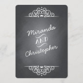 Elegant Love Chalkboard Programme | Menu-kaart Programmakaart (Achterkant)