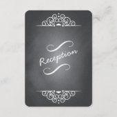 Elegant Love Chalkboard Wedding RSVP-reactiekaart Informatiekaartje (Achterkant)
