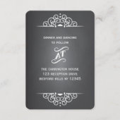 Elegant Love Chalkboard Wedding RSVP-reactiekaart Informatiekaartje (Voorkant)