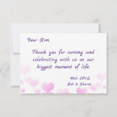 Elegant Love en Dankjewel Gegroet Wedding Cards Bedankkaart (Achterkant)