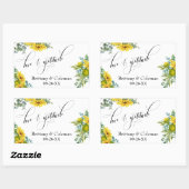Elegant Love & Gratitude Sunflower Eucalyptus Rechthoekige Sticker (Vel)