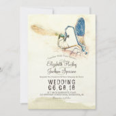 Elegant Love Heart Dragonfly Mating Wedding Shower Kaart (Voorkant)