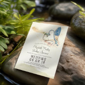 Elegant Love Heart Dragonfly Mating Wedding Shower Kaart