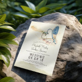 Elegant Love Heart Dragonfly Mating Wedding Shower Kaart