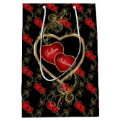 Elegant Love Hearts - Valentijn Medium Cadeauzakje (Voorkant)