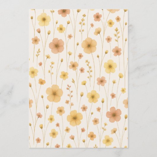 Elegant Love In Bloom Boho Couples Shower  Kaart (Achterkant)