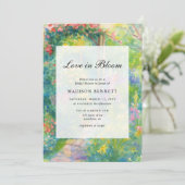 Elegant Love In Bloom Garden Bridal Shower Kaart (Staand voorkant)