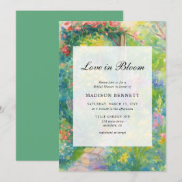 Elegant Love In Bloom Garden Bridal Shower Kaart