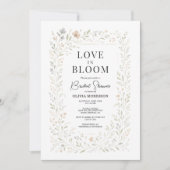 Elegant Love in Bloom Wildflower Bridal Shower Kaart (Voorkant)