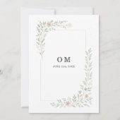 Elegant Love in Bloom Wildflower Bridal Shower Kaart (Achterkant)