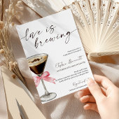 Elegant Love is Brewing Herfst Coffee Vrijgezellen Kaart