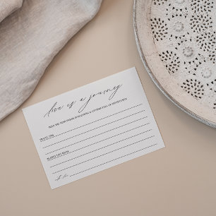 Elegant Love is een Journey Vrijgezellenfeest Advieskaart