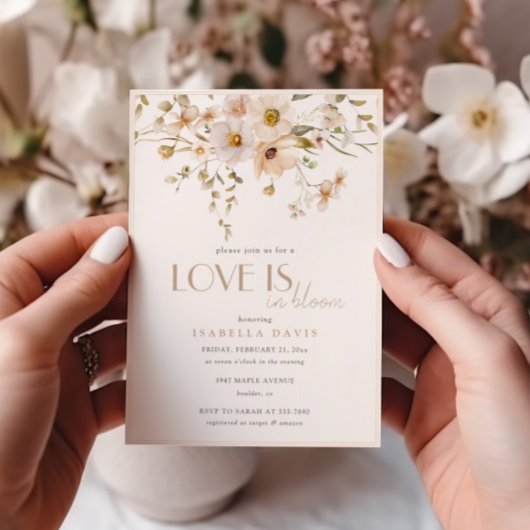 Elegant Love is in Bloom Flower Vrijgezellenfeest Kaart