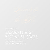 Elegant Love is in the Air Bridal Shower Raamsticker (Vel)