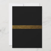 Elegant Love is Patient Black & Gold Stripe Kaart (Achterkant)