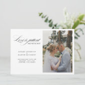 Elegant Love is Patient But We Are Not Elopement Aankondiging (Staand voorkant)