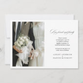 Elegant Love is Patient But We Are Not Elopement Aankondiging (Achterkant)