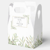 Elegant Love is Sweet Greenery Wedding Bedankdoosjes (Geopend)